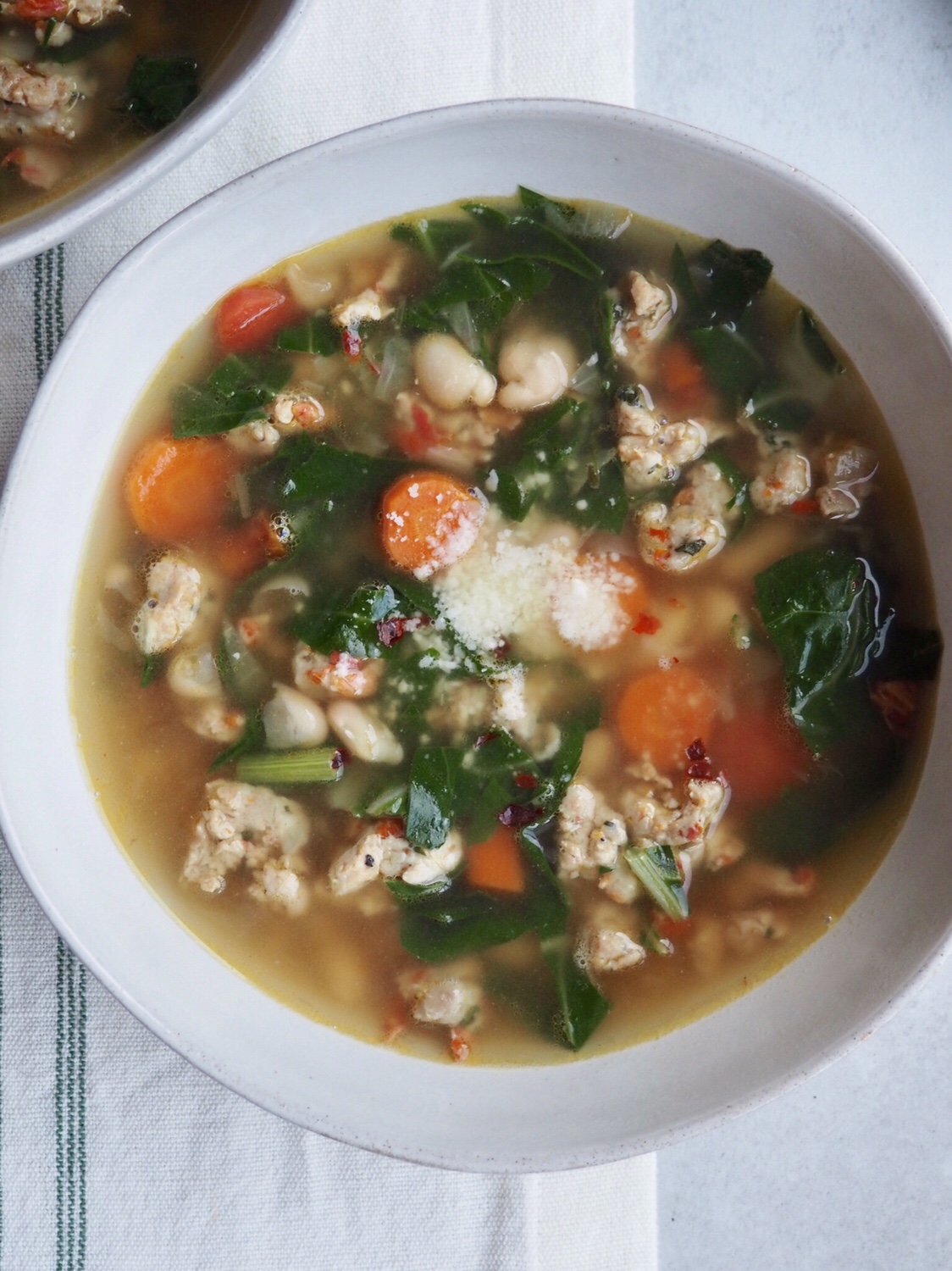 Tuscan-Style Soup with Sausage, Swiss Chard, & Cannellini Beans